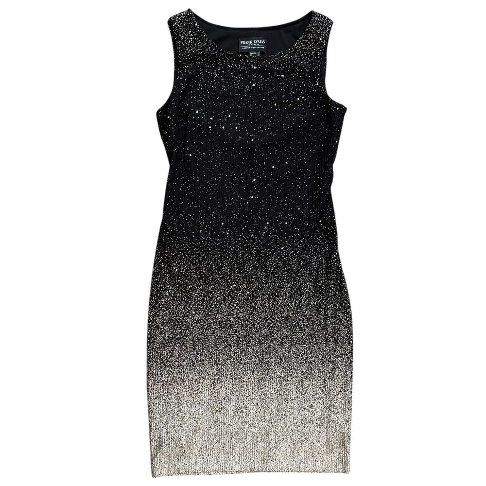 Frank Lyman Sparkle Ombre Bodycon Midi Dress